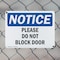 Signmission Please Do Not Block Door, 10 in W x Rectangle, Plastic OS-2PACK-NS-P-710-L-17374 - alternate 5